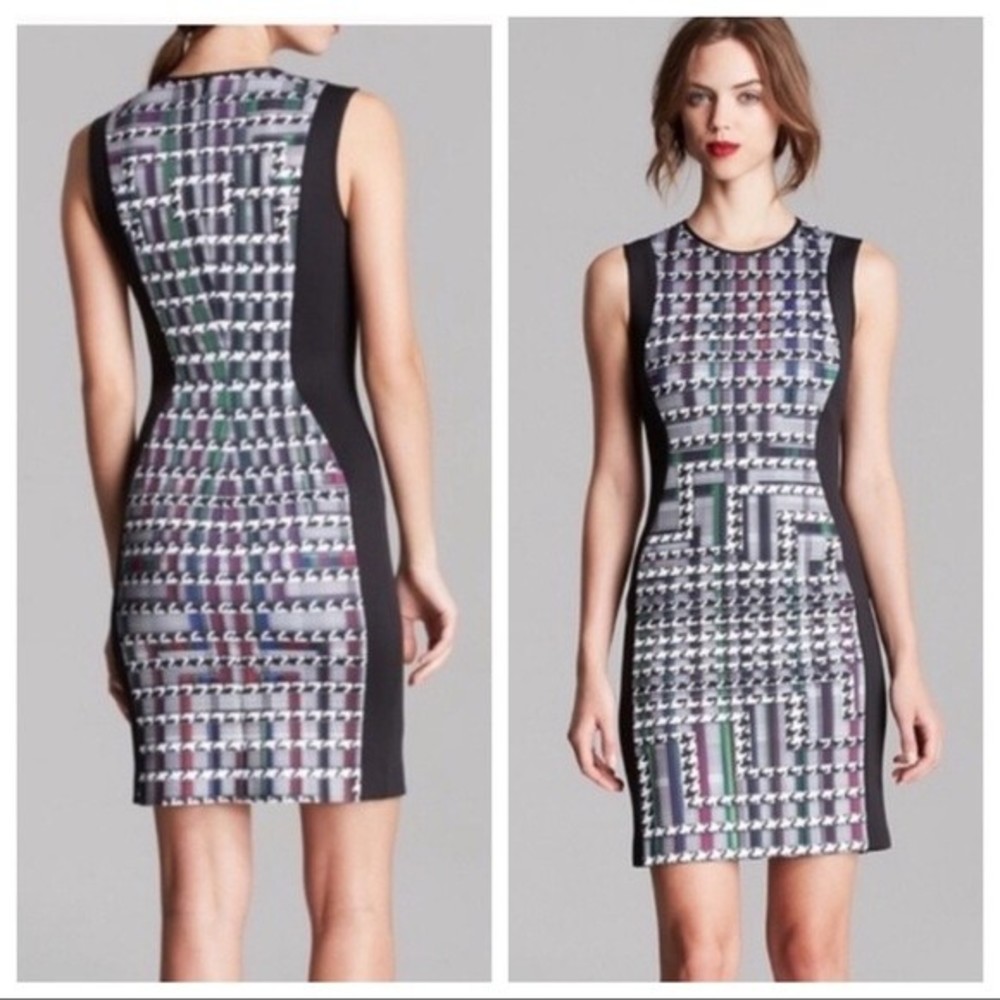 Clover Canyon Trinity Houndstooth Sheath Dress